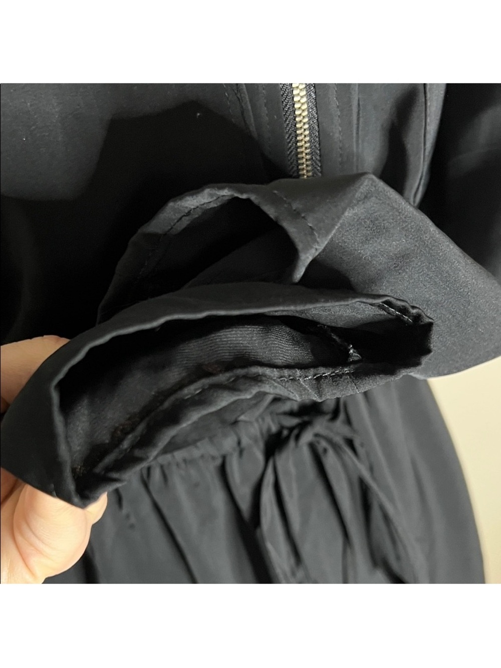 Dynamite • Women’s XS • Black • Long Sleeve • Cinched Waist Dress • Half Zipper - Picture 3 of 6